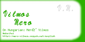 vilmos mero business card